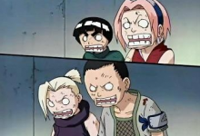 Sakura Rock Lee Ino e Shikamaru incavolati